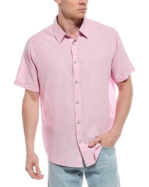 Report Collection Linen-Blend Sport Shirt - Pink