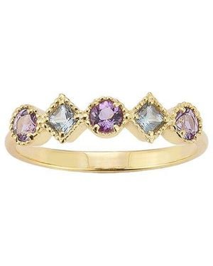 Italian Gold 14K Gemstone Ring - White
