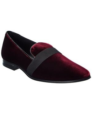 Tod's Tods Velvet & Patent Loafer - Red