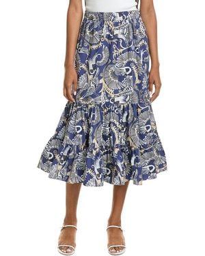 Sail To Sable Flounce Skirt - Blue