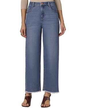 Wit & Wisdom Mid Wyatt Skyrise Round Up Wide Leg Boyfriend Jean - Blue