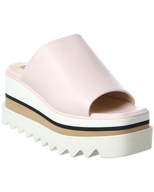 Stella McCartney Logo Wedge Sandal - White