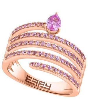 Effy Fine Jewelry 14K Rose 1.04 Ct. Tw. Sapphire Ring - Pink