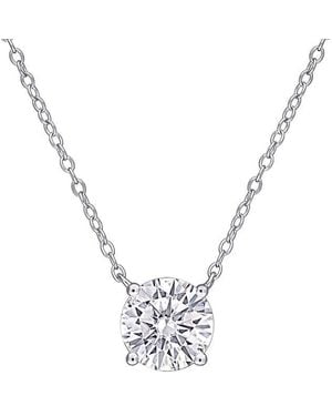 Rina Limor 1.85 Ct. Tw. Created Moissanite Solitaire Necklace - Metallic