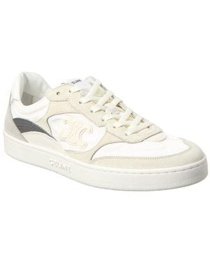 Celine Ct-12 Leather & Suede Trainer - White