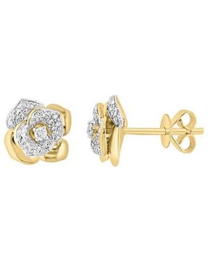 Effy Fine Jewelry 14K 0.30 Ct. Tw. Diamond Earrings - Metallic
