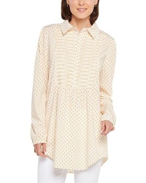 NYDJ Pleated Blouse - White