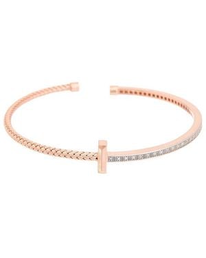 Meshmerise 18K Over 0.15 Ct. Tw. Diamond Mesh Cuff Bracelet - White