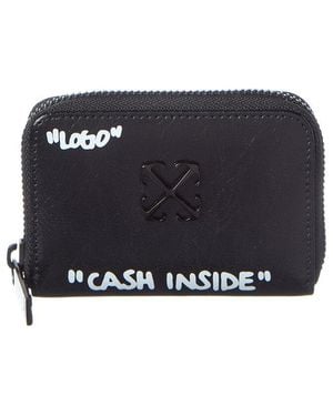 Off-White c/o Virgil Abloh Small Leather Coin Purse - Black