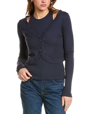 Monrow Baby Thermal Cardi Top - Blue