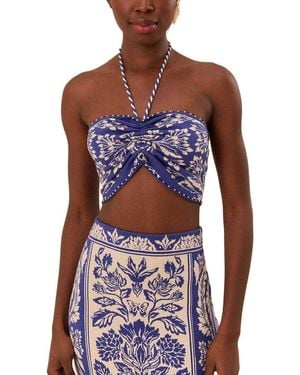 FARM Rio Delicate Tapestry Knit Top - Purple