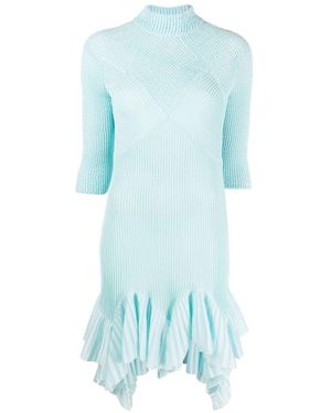 Givenchy High-neck Asymmetric Dress - Blue