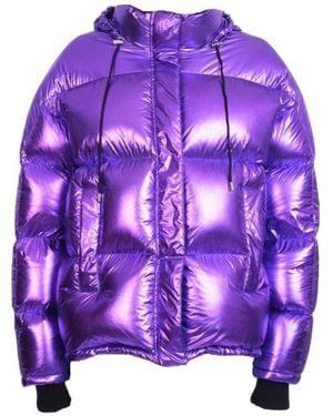 Alexandre Vauthier Viola Polyester Puffer Jacket - Purple