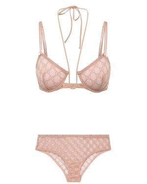 Gucci GG Tulle Lingerie Set - Pink