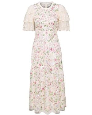 Needle & Thread Odette Ballerina Midi Dress - Natural