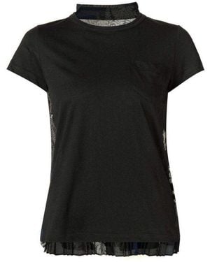 Sacai Back Pleat Black T-shirt L