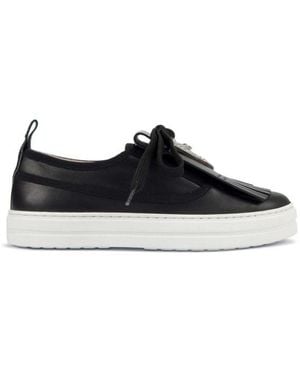 Roger Vivier Call Me Vivier Leather Trainers - Black
