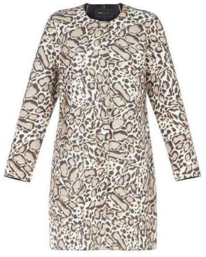 BCBGMAXAZRIA Mickie Ocelot Print Faux-fur Coat - Natural
