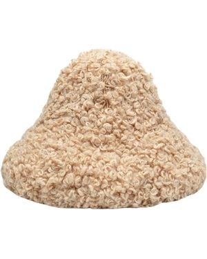 Ruslan Baginskiy Beige Faux Shearling Hat - Natural