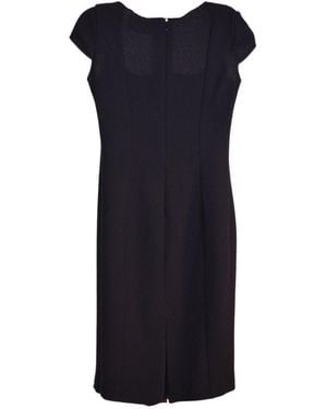 Amelia Toro Short Black Wool Heart Neckline Dress