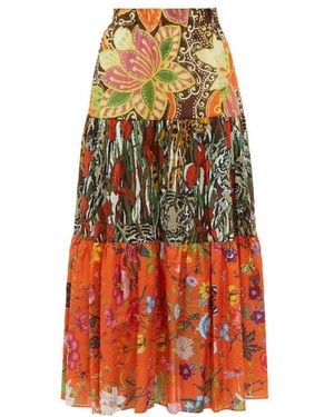 Gucci Patchwork-design Printed Long Skirt - Multicolour
