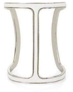 BCBGMAXAZRIA Faux-leather Covered Cutout Cuff Bracelet - Metallic