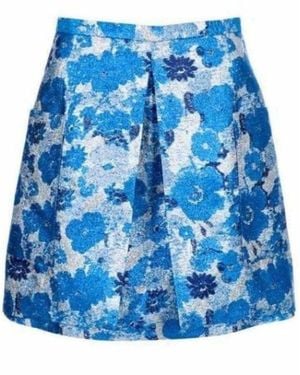 Christopher Kane Silk Josefine Mini Skirt - Blue