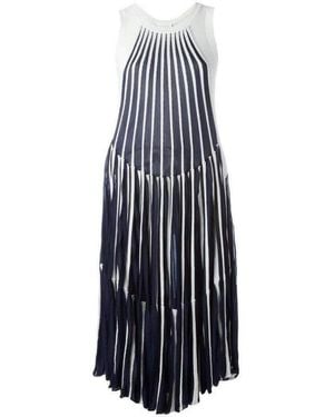 Chloé Vertical Stripe Midi Dress - Blue