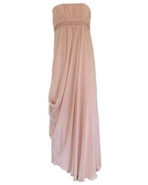 BCBGMAXAZRIA Cascade Bare Pink Strapless Gown