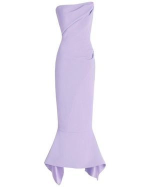 Maticevski Suffix Strapless Lilac Crepe Midi Dress - Purple