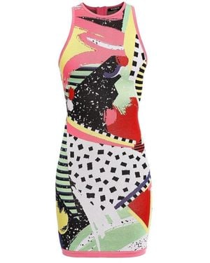 Balmain Short Sleeveless 80s Dress - Multicolour