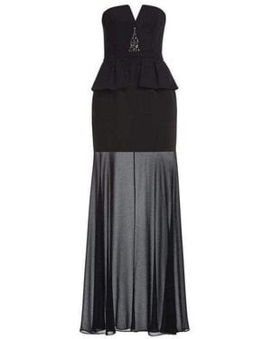 BCBGMAXAZRIA Caitlyn Strapless Embellished Bodice Dress - Black