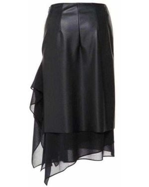 Cedric Charlier Black Layered Skirt