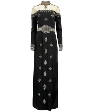 Cucculelli Shaheen Black Beaded Silk Dress