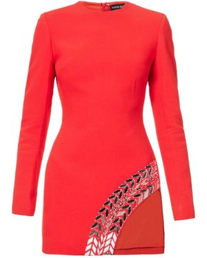 David Koma Plexiglass Tyre Track Mini Dress - Red