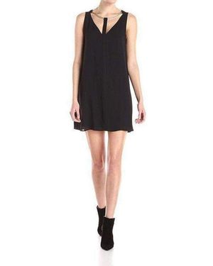 BCBGMAXAZRIA Viviene V-neck With Rope Trim Dress - Black