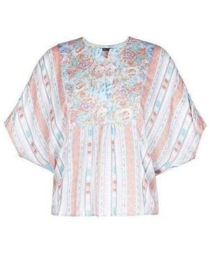 BCBGMAXAZRIA Skarlett Relaxed Handkerchief Top - White