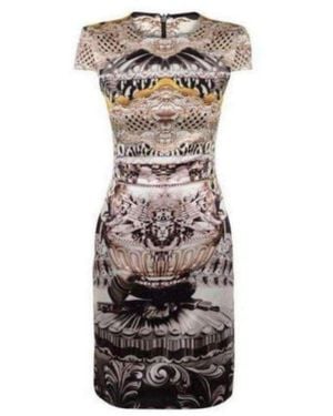 Mary Katrantzou Ebony Scroll Print Silk Dress - Multicolor