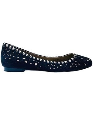 BCBGMAXAZRIA Black Suede Flats - Blue