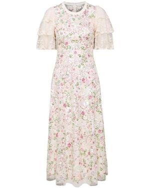 Needle & Thread Odette Ballerina Midi Dress - Natural