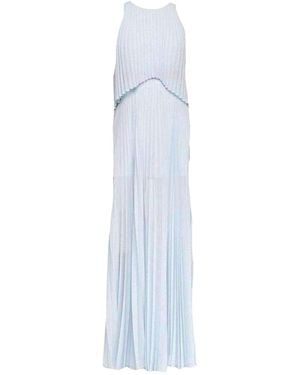 BCBGMAXAZRIA Shaina Sleeveless Pleated Midi Dress - Blue
