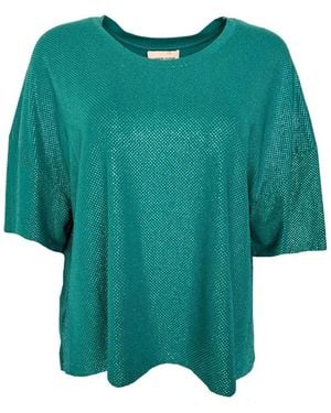 Alexandre Vauthier Crystal Embellished T-shirt - Blue