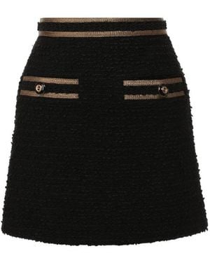Gucci Dark Viscose And Tweed Blend Skirt in Green | Lyst