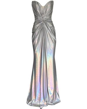 Cult Moda Silver Metallic Cocktail Dress