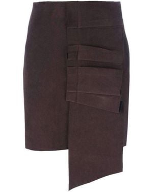 Jacquemus Ruffle Detail Skirt - Brown