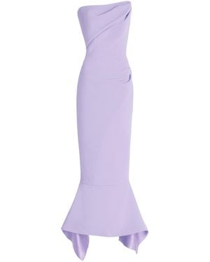 Maticevski Suffix Strapless Lilac Crepe Midi Dress - Purple