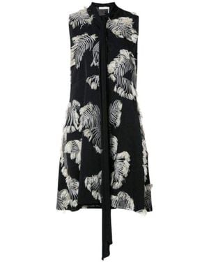 Chloé Palm Jacquard Dress - Black