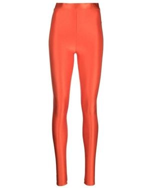 Alexandre Vauthier High Waisted Jersey Leggings Orange - Red