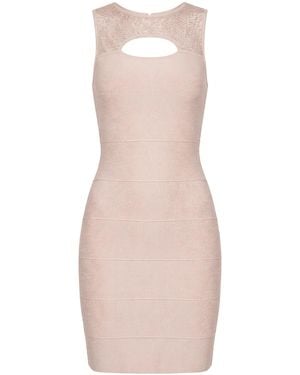 BCBGMAXAZRIA Elias Sequinned Cutout Dress - White