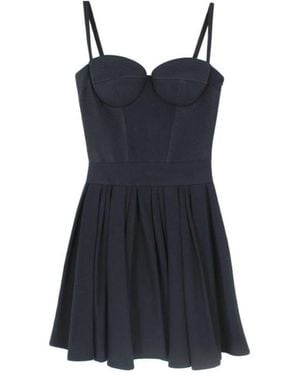 Fausto Puglisi Sweetheart Neckline Crepe Skater Dress - Black